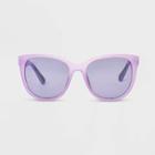 All In Motion Women's Matte Plastic Cateye Polarized Sunglasses - All In