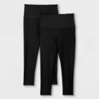 2pk Active Bundle Maternity Leggings - Isabel Maternity By Ingrid & Isabel Black/black