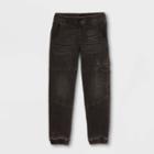 Boys' Super Stretch Utility Jogger Jeans - Art Class Black