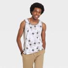 Men's Printed Relaxed Fit Scoop Neck Tank Top - Goodfellow & Co Gray/tree