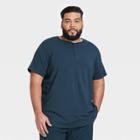 Men's Big & Tall Supima Cotton Henley T-shirt - All In Motion Navy