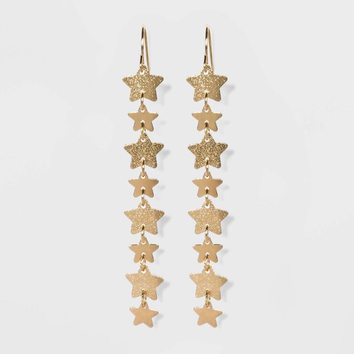 Liner Drop With Star Earrings - Wild Fable Gold, Women's,