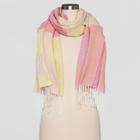 Women's Smile Heart Icon Blanket Scarf - Wild Fable Pink/yellow