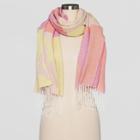 Women's Smile Heart Icon Blanket Scarf - Wild Fable Pink/yellow