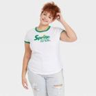 Coca-cola Women's Plus Size St. Patrick's Sprite Synched Baby Short Sleeve Graphic T-shirt - White