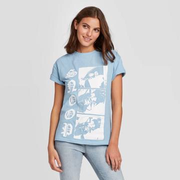 Women's Snoop Dogg Short Sleeve Boyfriend Graphic T-shirt (juniors') - Light Blue
