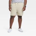 Men's Big & Tall 8 Pull-on Shorts - Goodfellow & Co Light Taupe 2xb,