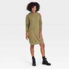 Women's Long Sleeve Sweater Dress- Who What Wear Olive Green