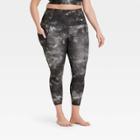 Women's Plus Size Contour Flex Ultra High-waisted 7/8 Leggings 25 - All In Motion Black Floral