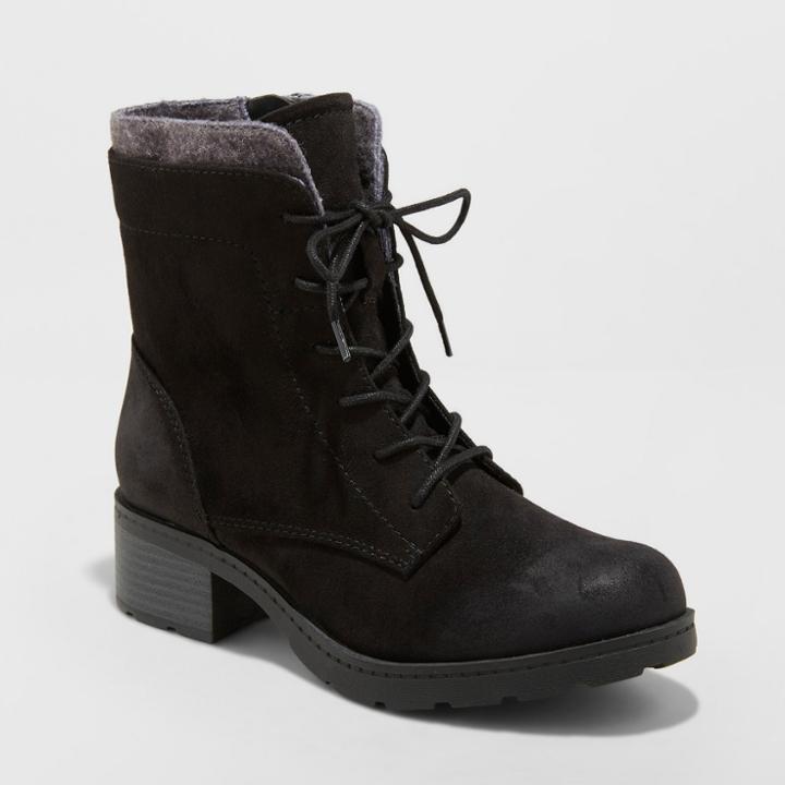 Women's Dez Lace Up Hiker Boots - Universal Thread Black
