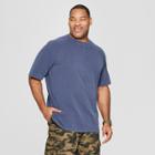 Men's Big & Tall Regular Fit Short Sleeve Pique Shirt - Goodfellow & Co Xavier Navy