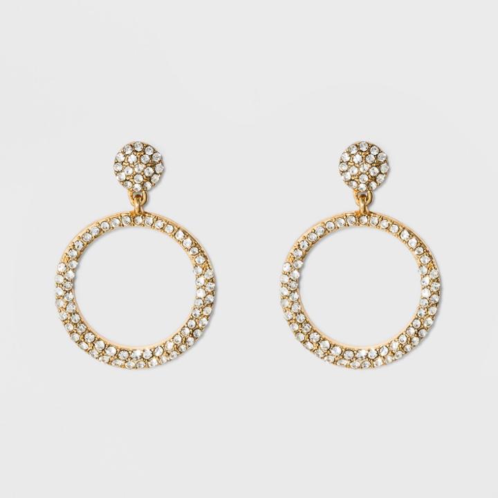 Target Sugarfix By Baublebar Hoop With Crystal Earrings - Gold, Women's