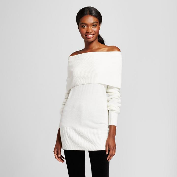 Women's Marilyn Collar Off The Shoulder Pullover - Alison Andrews White
