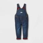 Oshkosh B'gosh Toddler Girls' Buffalo Check Overalls - Navy/red