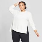 Women's Plus Size Cozy Layering Sweatshirt - Joylab Marshmallow White