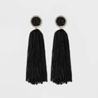 Sugarfix By Baublebar Druzy Studs Tassel Earrings - Black, Women's