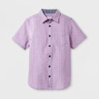 Boys' Short Sleeve Button-down Shirt - Cat & Jack Pink