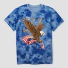 Fifth Sun Men's Eagle Tie-dye Short Sleeve Graphic T-shirt - Blue