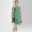 Women's Sleeveless Chiffon Dress - Wild Fable Dark Green