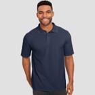 Hanes Men's Short Sleeve X-temp Performance Pique Polo Shirt - Navy (blue)