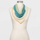 Women's Pleated Square Scarf - A New Day Blue, Women's,