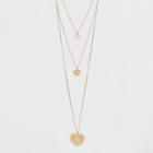 Leaf Charms Long Necklace - A New Day Gold