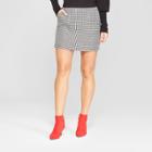 Women's Houndstooth Mini Skirt - Who What Wear Black/white