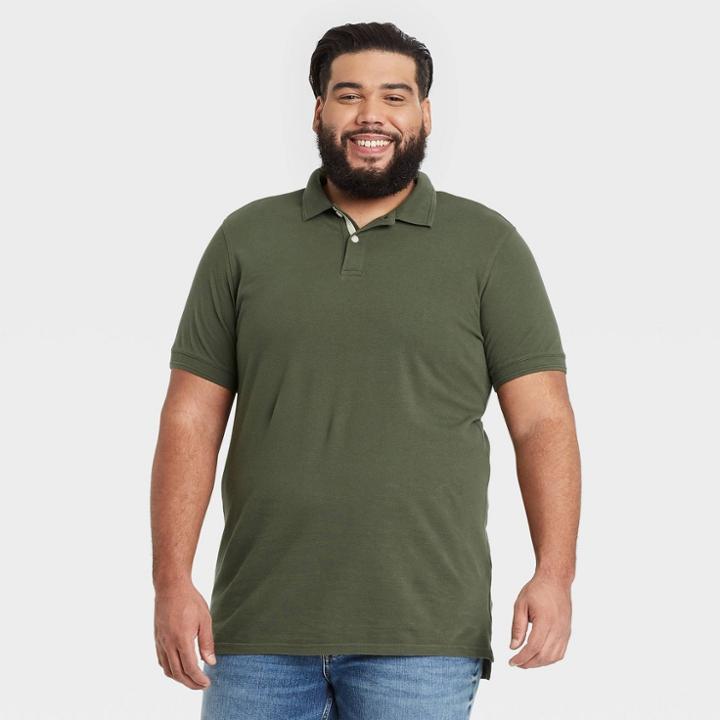 Men's Tall Short Sleeve Collared Polo Shirt - Goodfellow & Co Green