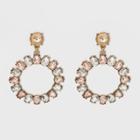 Sugarfix By Baublebar Dazzling Crystal Hoop Earrings - Blush, Girl's, Blush Peach
