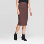 Women's Mid-rise Essential Pencil Skirt - Prologue Brown