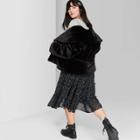 Women's Plus Size Floral Print Tiered Midi A Line Skirt - Wild Fable Black 3x, Women's,