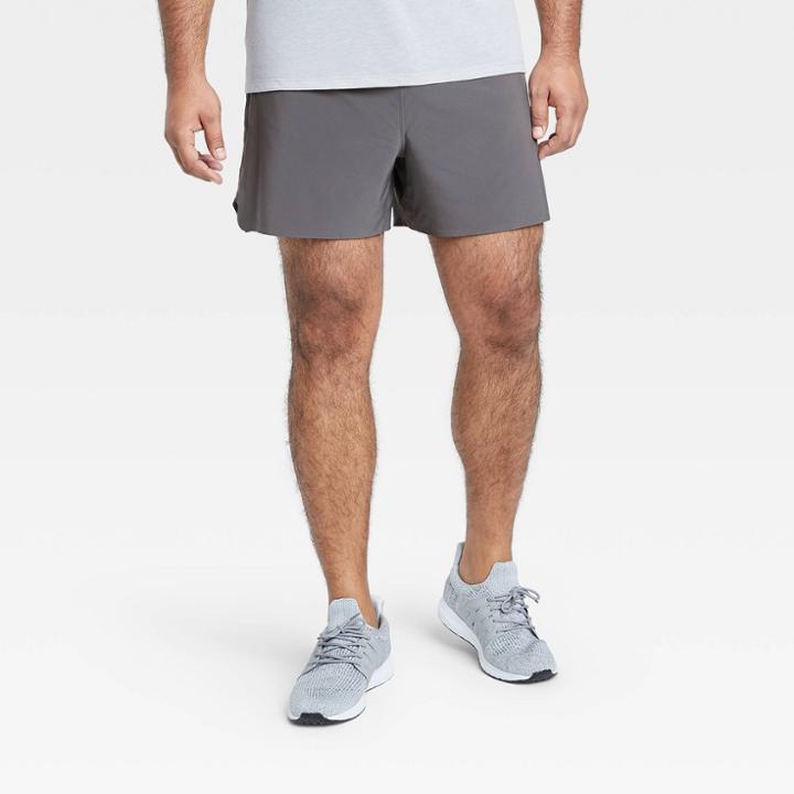Men's 5 Lined Run Shorts - All In Motion Charcoal S, Men's, Size: