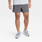 Men's 5 Lined Run Shorts - All In Motion Charcoal S, Men's, Size: