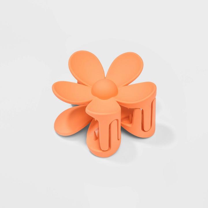 Jumbo Flower Claw Hair Clip - Wild Fable Orange
