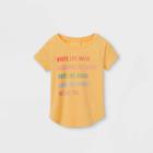 Maya Angelou Toddler Girls' 'inspirational' Short Sleeve Graphic T-shirt - Mustard