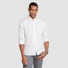 Men's Slim Fit Long Sleeve Never Tuck Button-down Shirt - Van Heusen White