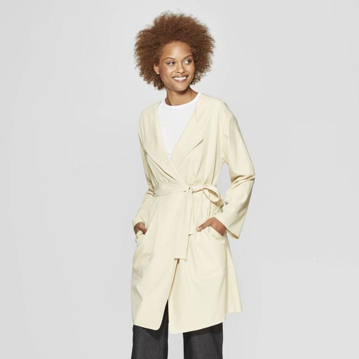 Women's Long Sleeve Crew Neck Coat - Prologue Yellow