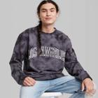 Adult Printed Regular Fit Crewneck Sweatshirt - Original Use Black/tie-dye Design