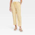 Women's High-rise Lounge Pants - Universal Thread Gold Floral Print