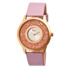 Women's Boum Clique Watch With Custom Stone-inlaid Outer Dial-gold, Pink