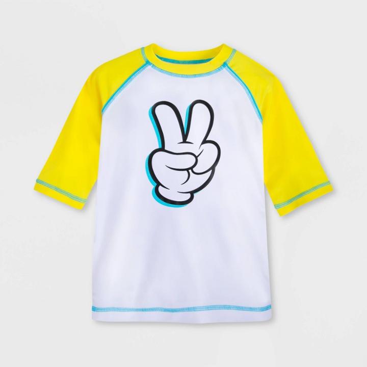 Boys' Disney Mickey Mouse Rash Guard - White 2 - Disney