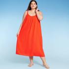 Kona Sol Women's Plus Size Midi Cover Up Dress - Kona