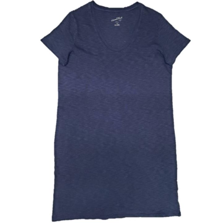 Women's Plus Size Short Sleeve T-shirt Dress - Universal Thread Navy Blue