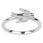 Women's Journee Collection Dove Emblem Ring In Sterling Silver -