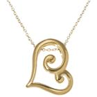 Target Heart Pendant Necklace - Gold, Women's