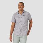 Wrangler Men's Plaid Short Sleeve Button-down Collared Shirt - Blue S, Men's,