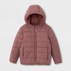 Toddler Lightweight Puffer Jacket - Cat & Jack Mauve 12m, Toddler Unisex, Pink