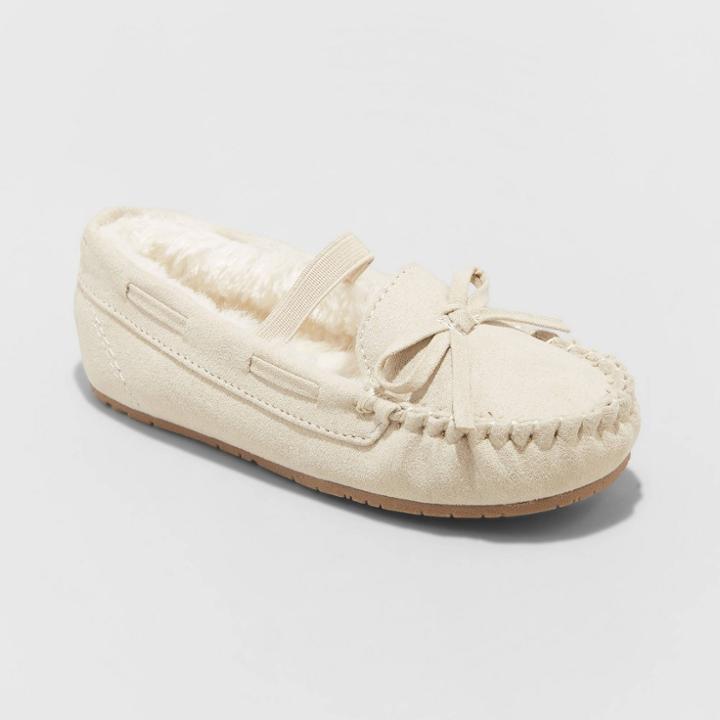 Toddler Girls' Celina Moccasin Slippers - Cat & Jack Off-white