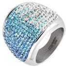 Elya Stainless Steel Colored Crystal Cocktail Ring (8), Blue