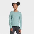 Girls' Long Sleeve T-shirt - Art Class Turquoise Green